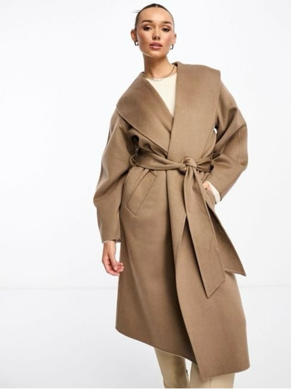 & OTHER STORIES OVERSIZED SHAWL-COLLAR WOOL COAT - Picture 6 of 8